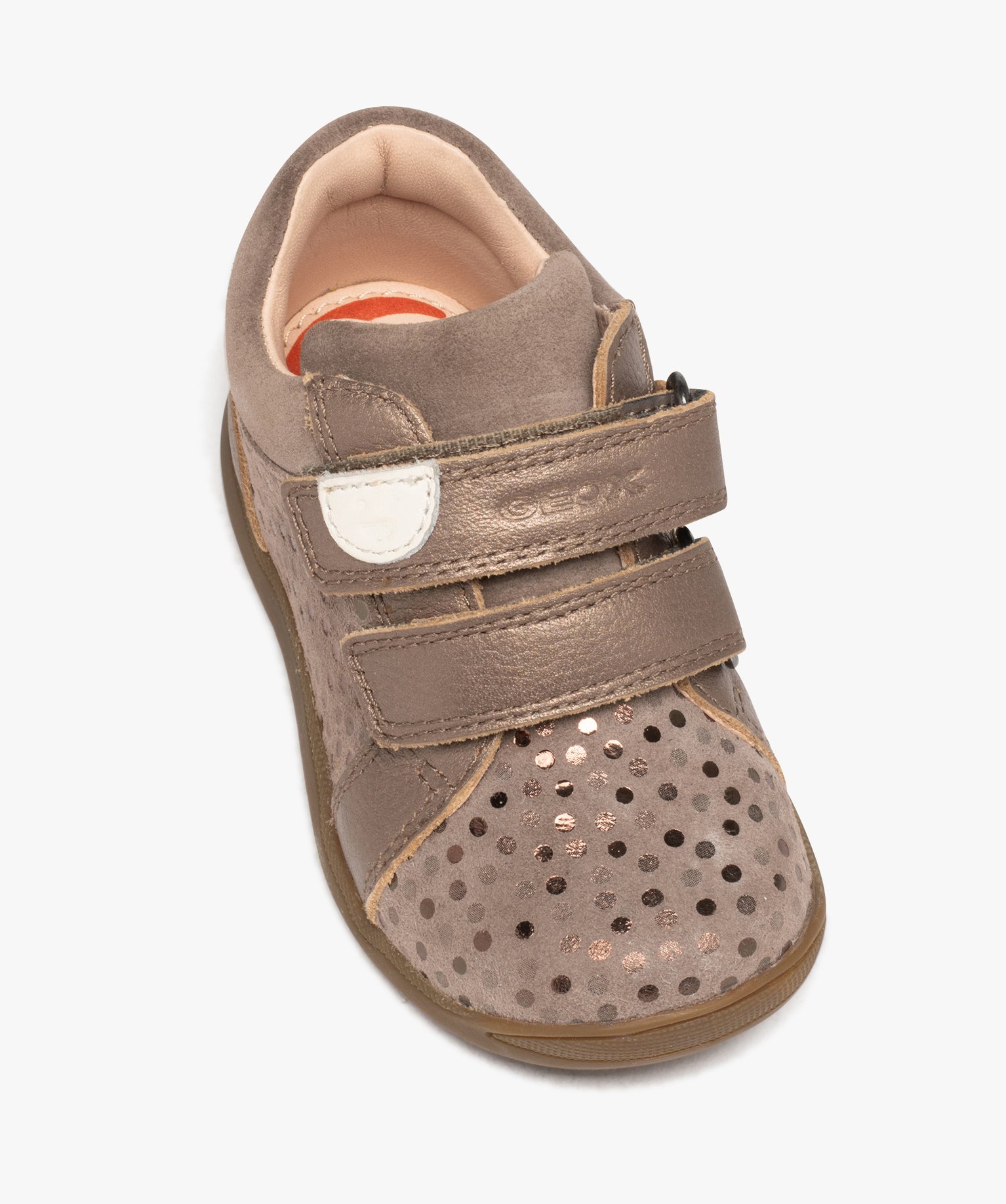 Chaussures premiers pas bébé fille à motif brillant - Geox beige | GEMO