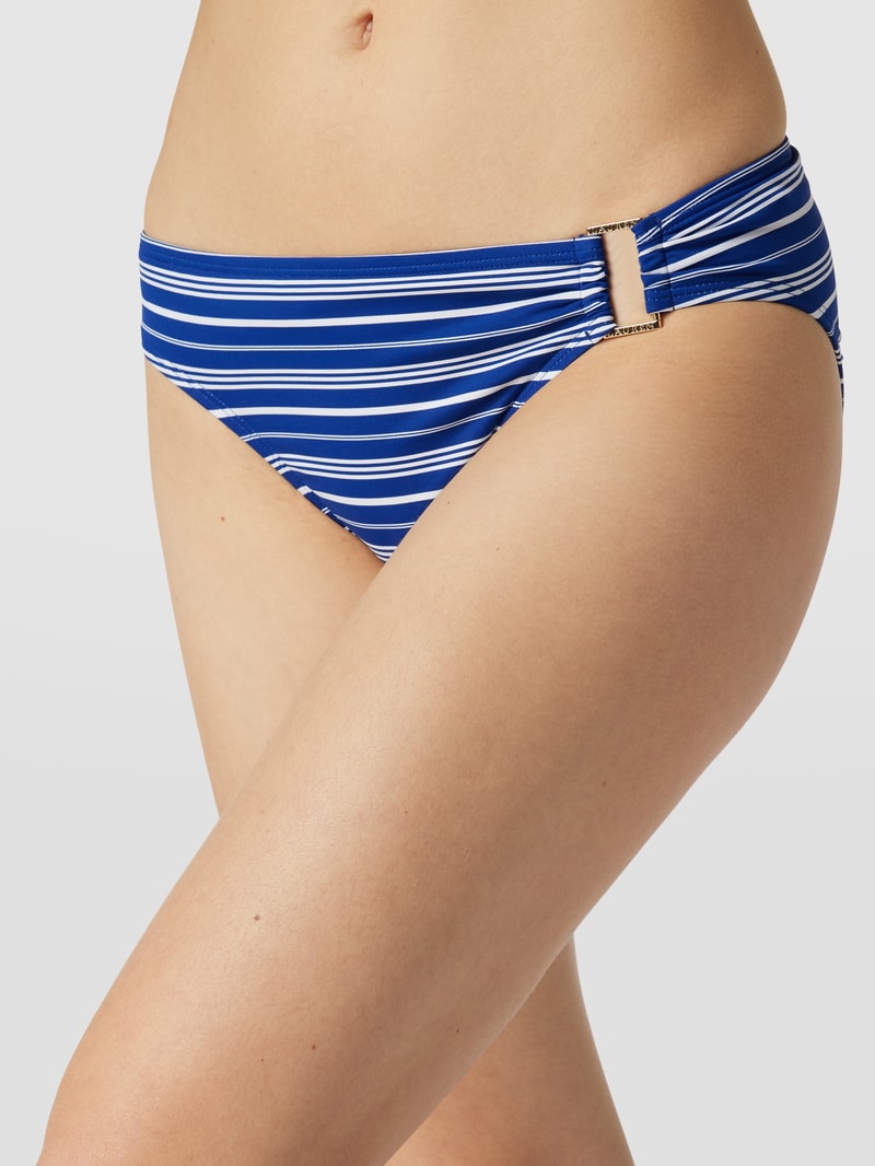 Bikini-Hose mit Streifenmuster in blau