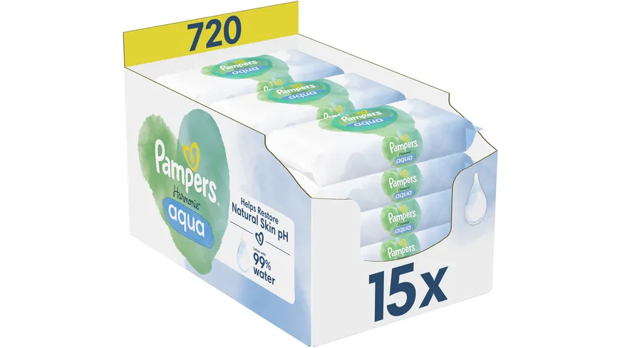 Pampers Feuchttücher Aqua 15X48 Stück