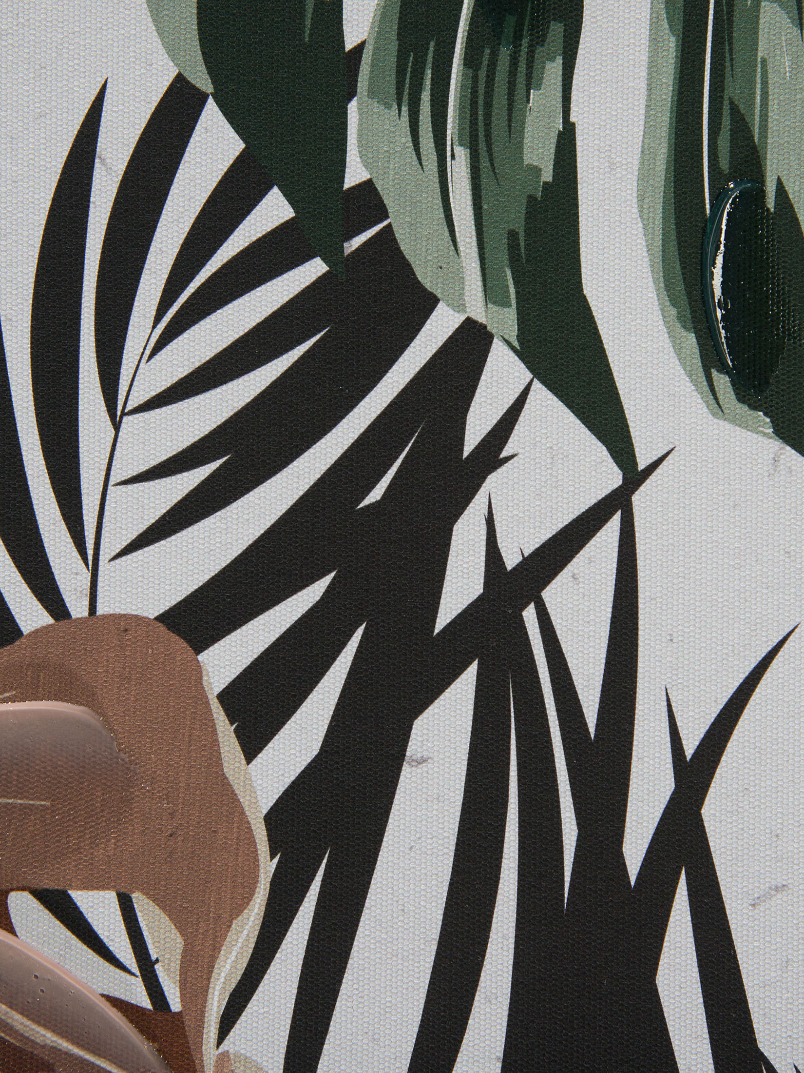 Jungle Leaves Leinwand-Druck-handbemalt, Multicolor