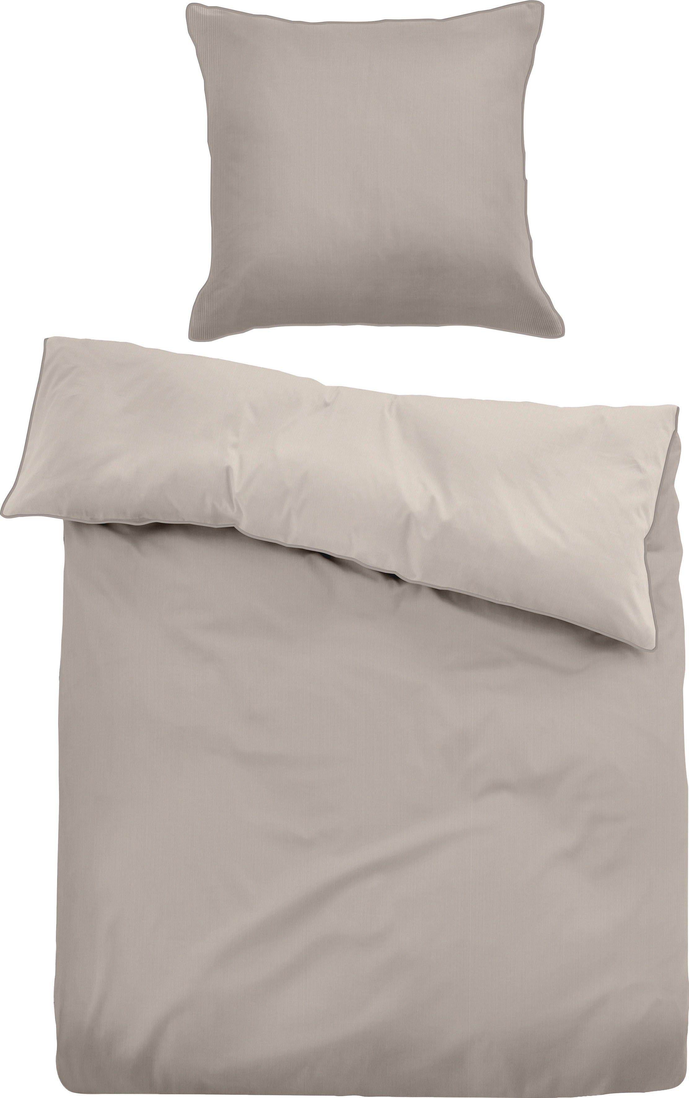 Wendebettwäsche Lisa in Gr. 135x200, 155x220 oder 200x200 cm, TOM TAILOR HOME, Mako-Satin, 2 teilig, Bettwäsche aus Baumwolle, zeitlose Bettwäsche mit Wendeoptik