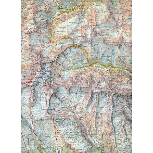 Swisstopo 1 : 50 000 Sardona Schneeschuh- und Skitourenkarte - Wanderkarte
