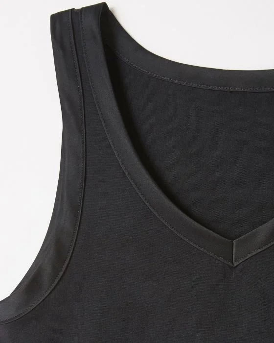 Débardeur biais satin en coton pima