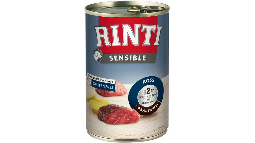 RINTI Hundenassfutter Sensible Ross, Hühnerleber & Kartoffel 400 g