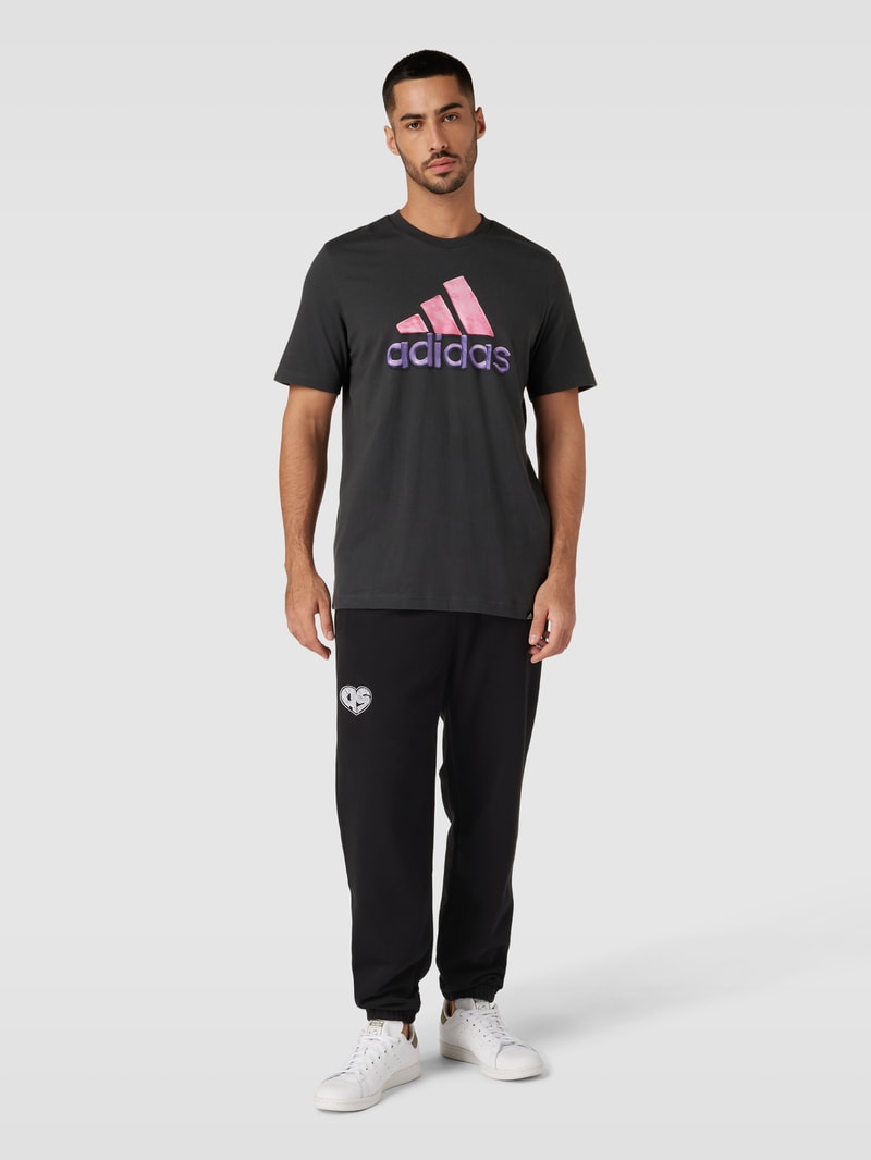 Sweatpants mit Label-Details in schwarz