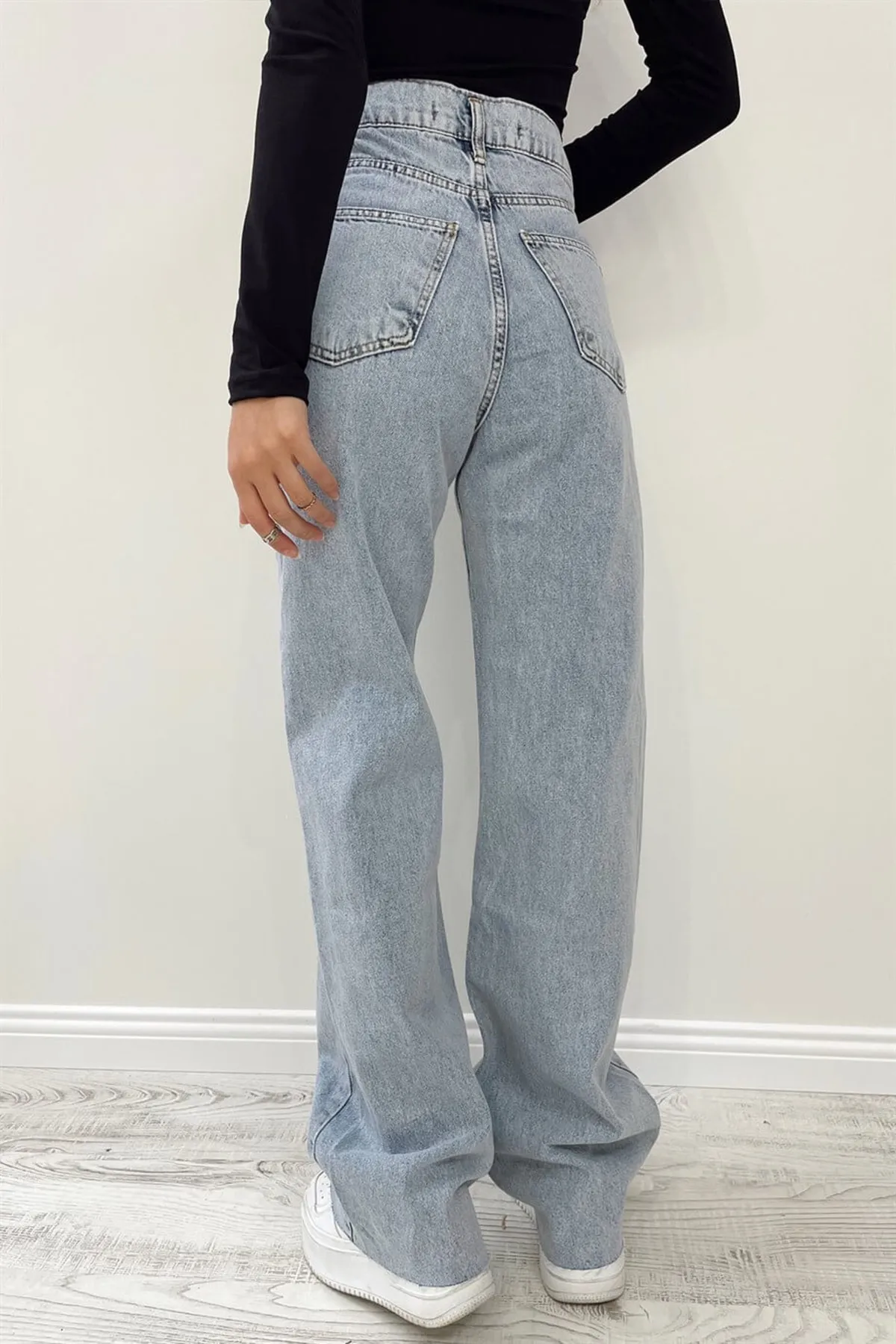 LİMABEL  Lockere Jeans mit hoher Taille und weitem Bein in Blue Jeans
