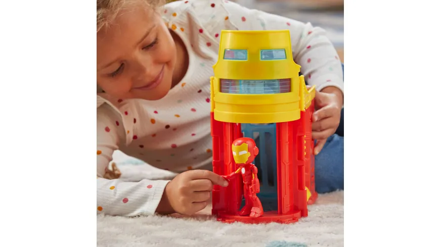 Hasbro - Marvel Spidey and His Amazing Friends Stark Tower Spielset mit Iron Man Figur