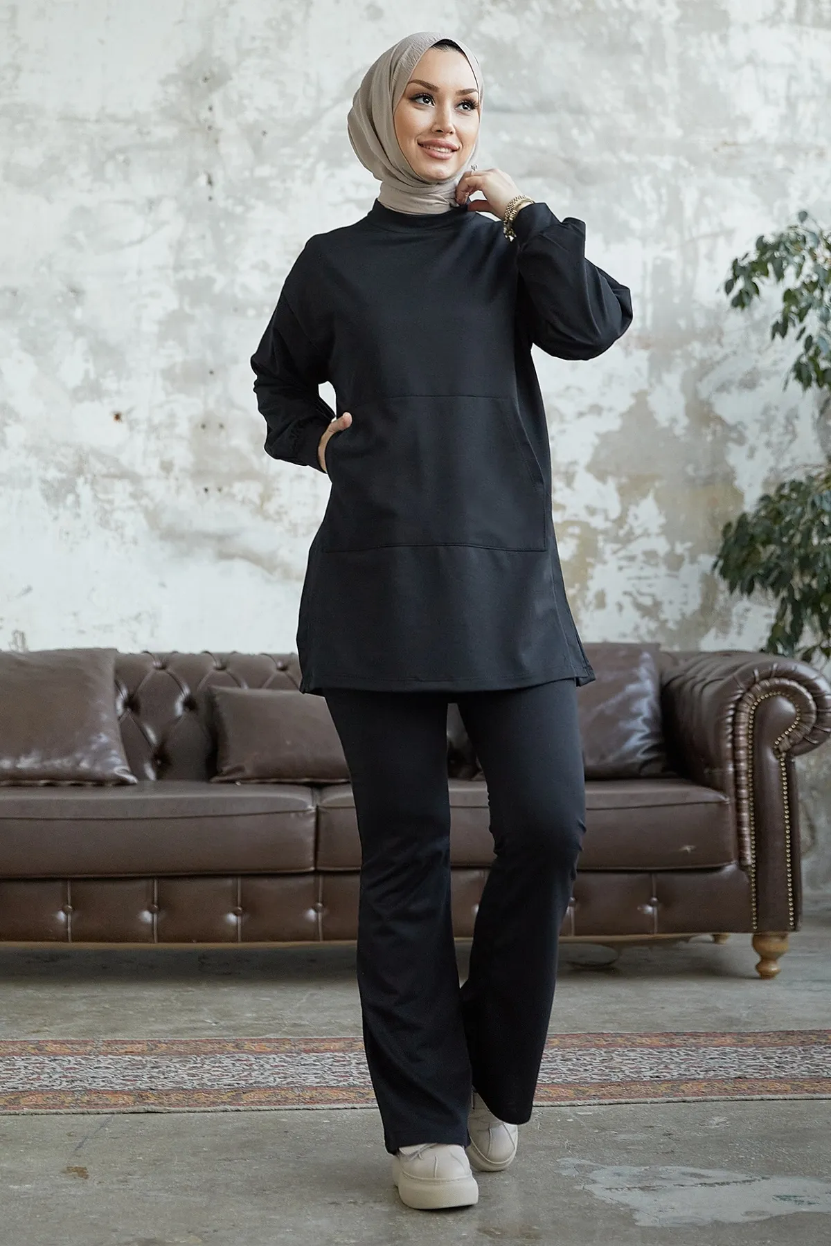 InStyle  Miora Flare Zweiteiliger Anzug – Schwarz