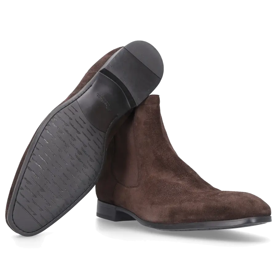 Santoni - Chelsea Boots 13414 Veloursleder - braun