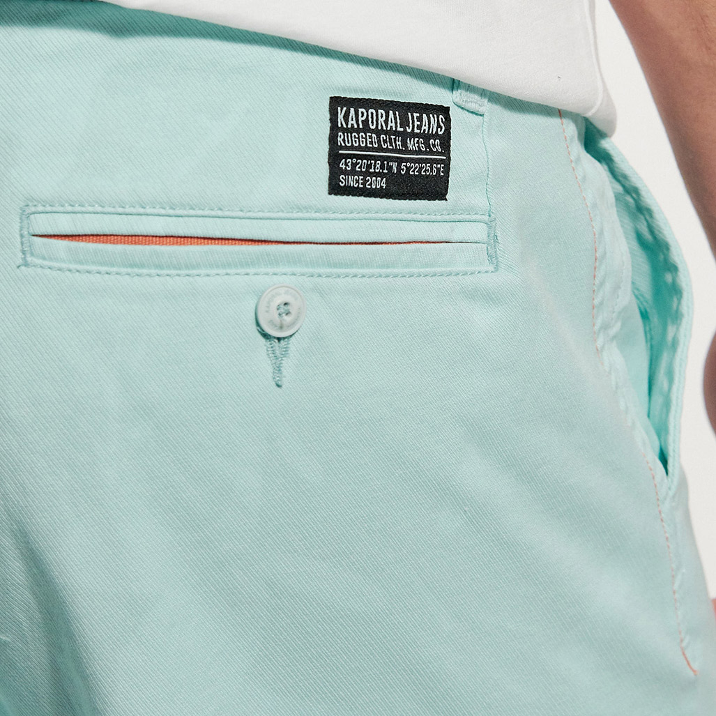 WESLY  Short Homme regular bleu imprimé fleuri en 100% coton
