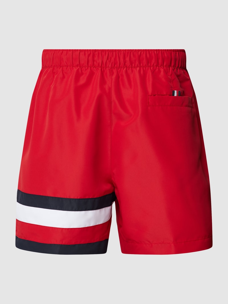 Badehose mit elastischem Bund in rot