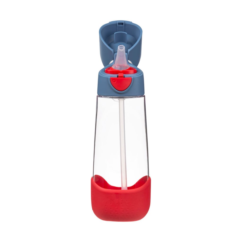 b.box Tritan-Flasche mit Strohhalm 600 ml – Blue Blaze