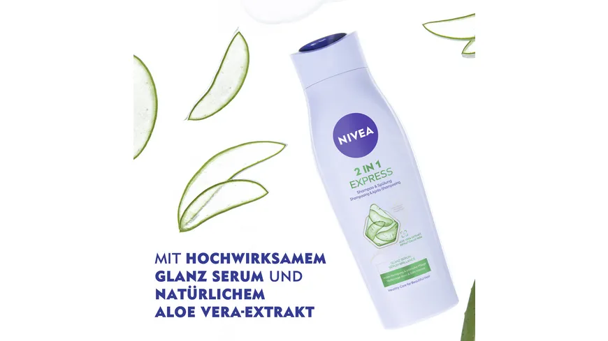 NIVEA 2in1 Pflege Express Shampoo& Spülung Glanz Serum 250 ml