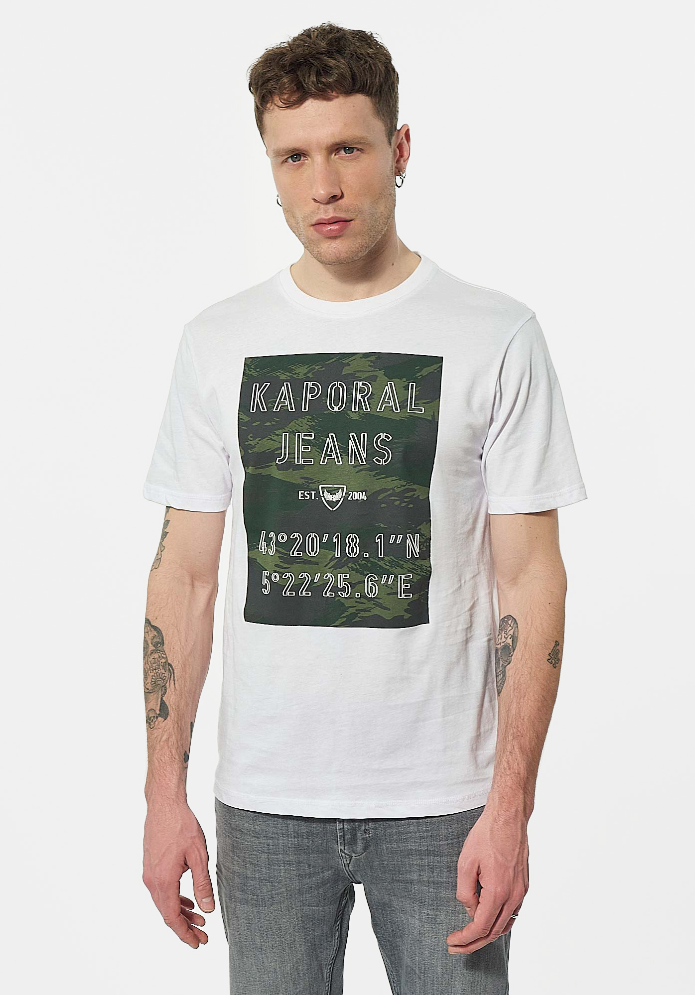 MAORI  T-shirt blanc Homme en 100% coton bio