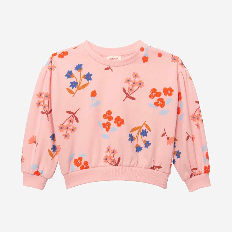 Sweat bébé fille herbier rose Catimini