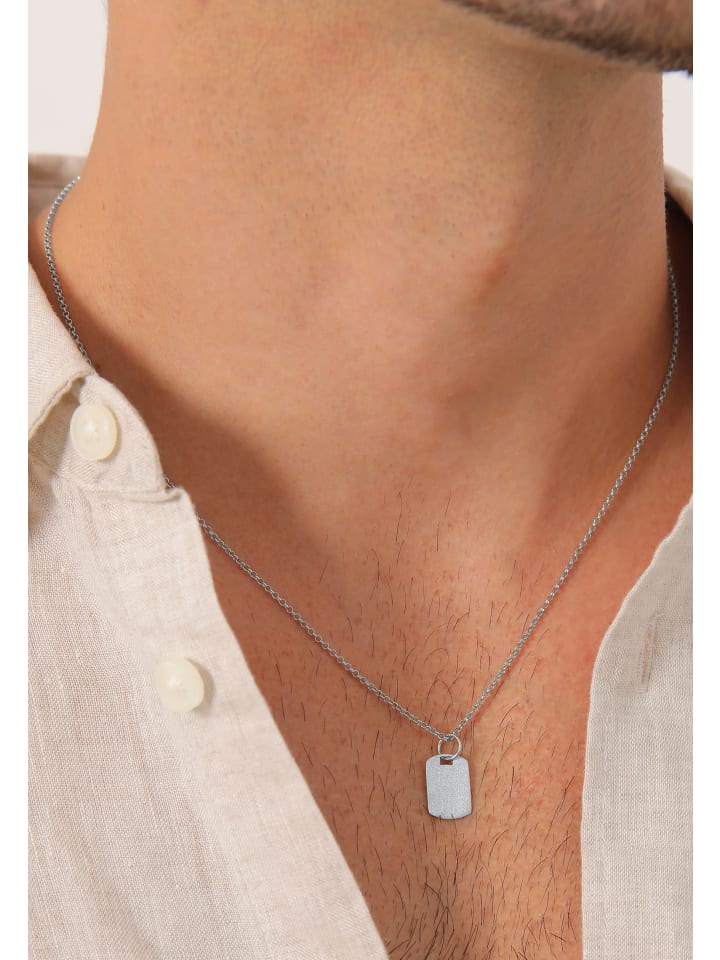 KUZZOI Halskette 925 Sterling Silber Dog Tag in Silber günstig kaufen
