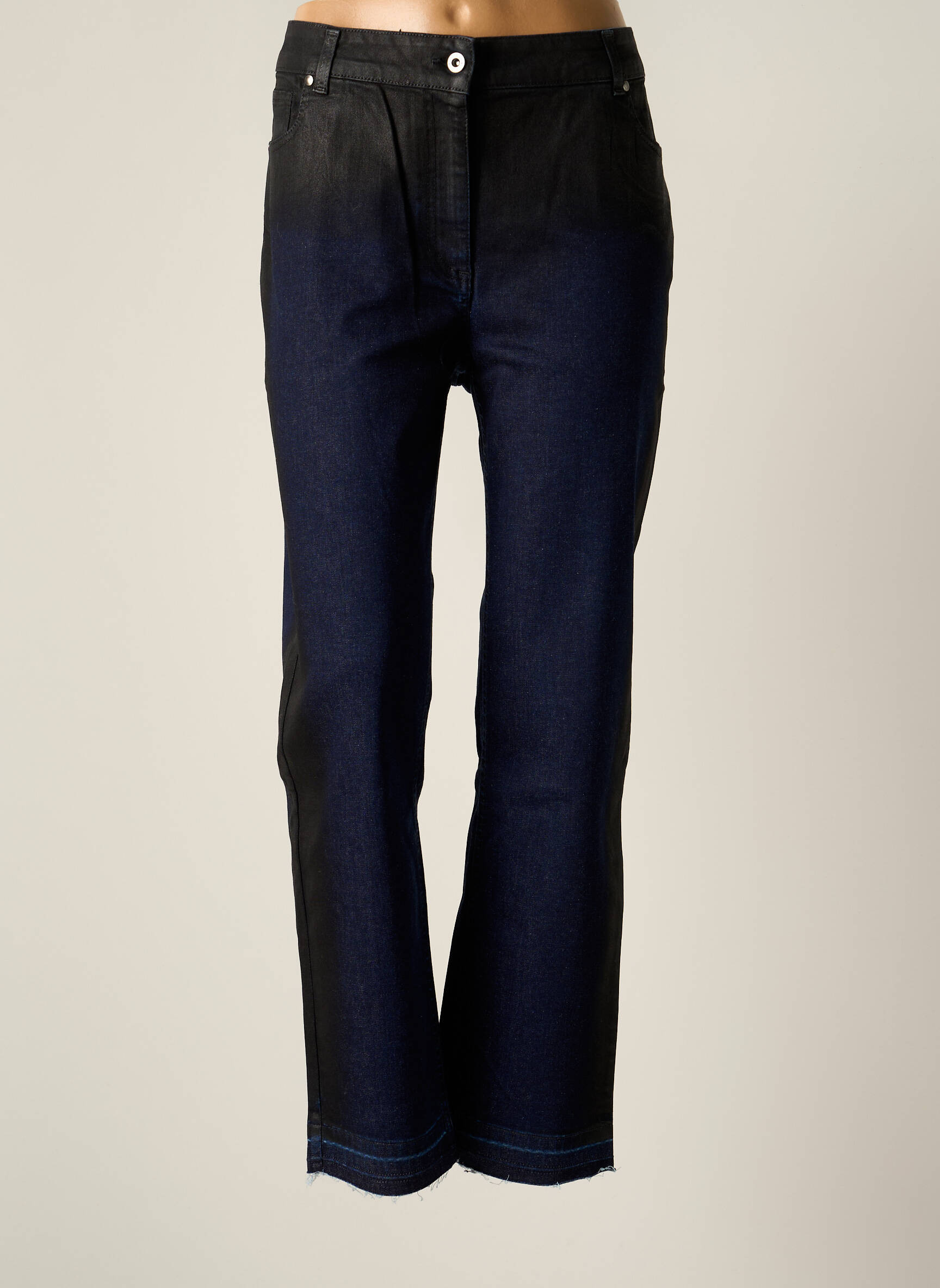 Lauren Vidal Jeans Coupe Droite Femme couleur bleu
