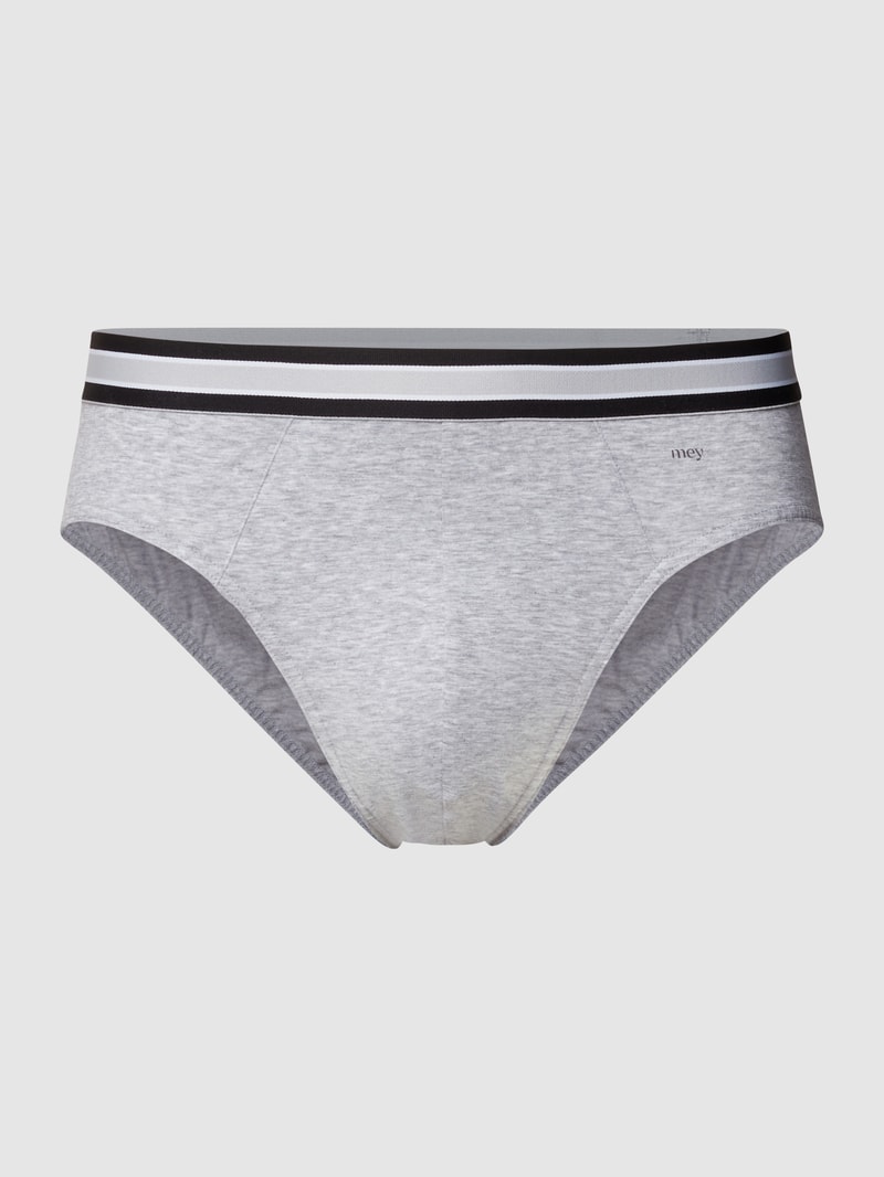 Slip mit Stretch-Anteil in mittelgrau meliert