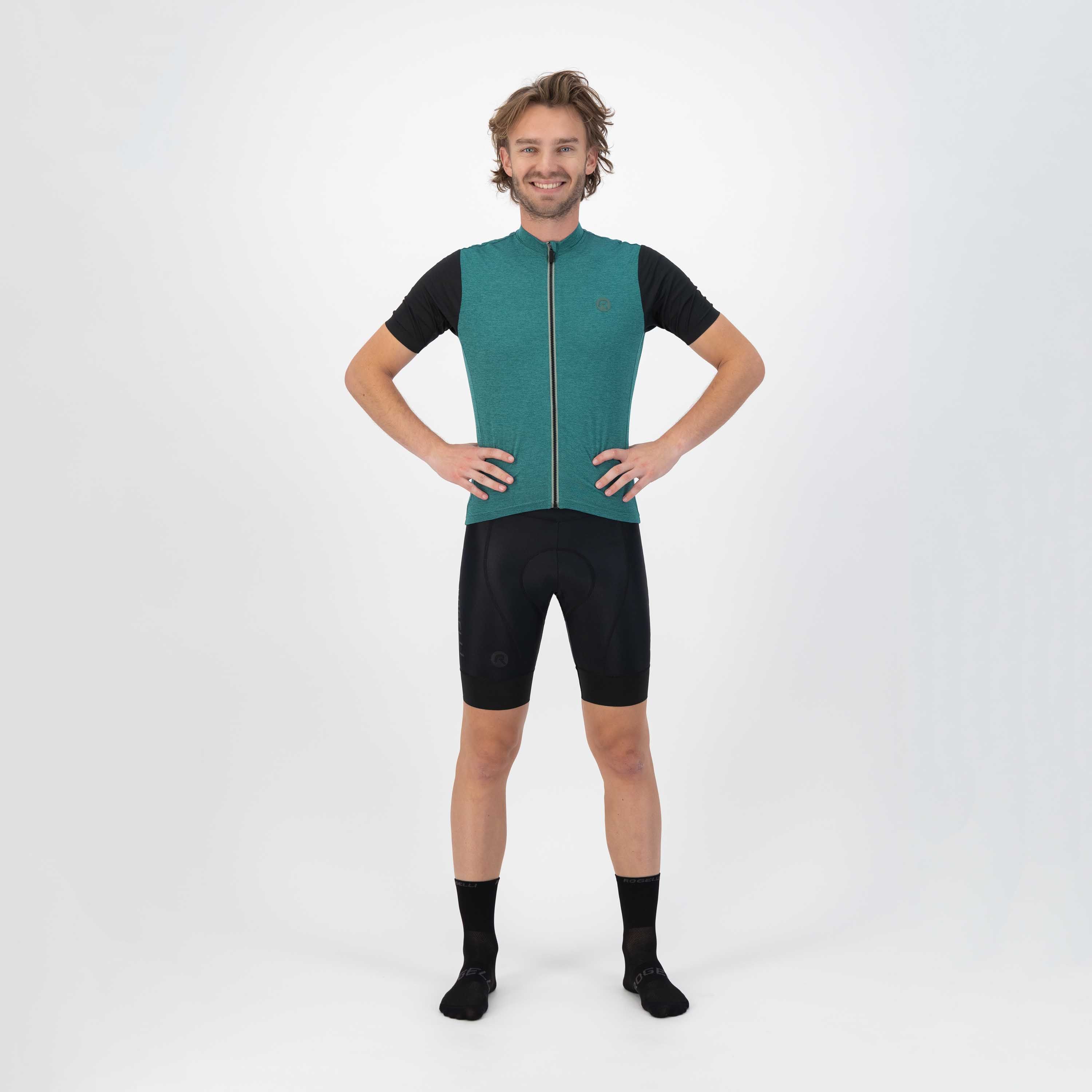 Rogelli Melange Blau/Schwarz Herren Radtrikot Kurzarm