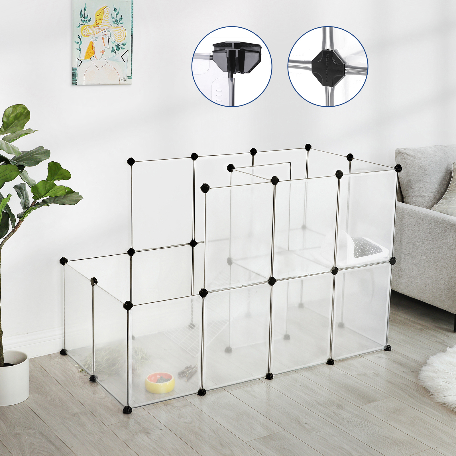 SONGMICS Freigehege SONGMICS DIY-Hamsterkäfig aus Kunststoff
