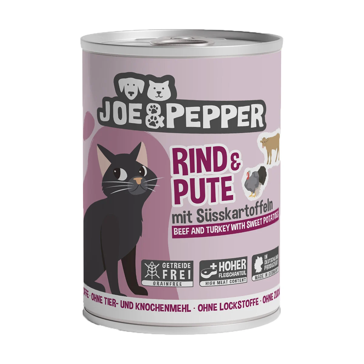 Joe & Pepper Cat Rind & Pute mit Süßkartoffeln bei ZooRoyal