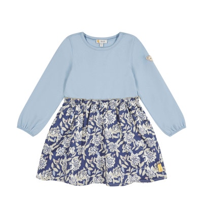 Kleid, mittelblau für Mädchen