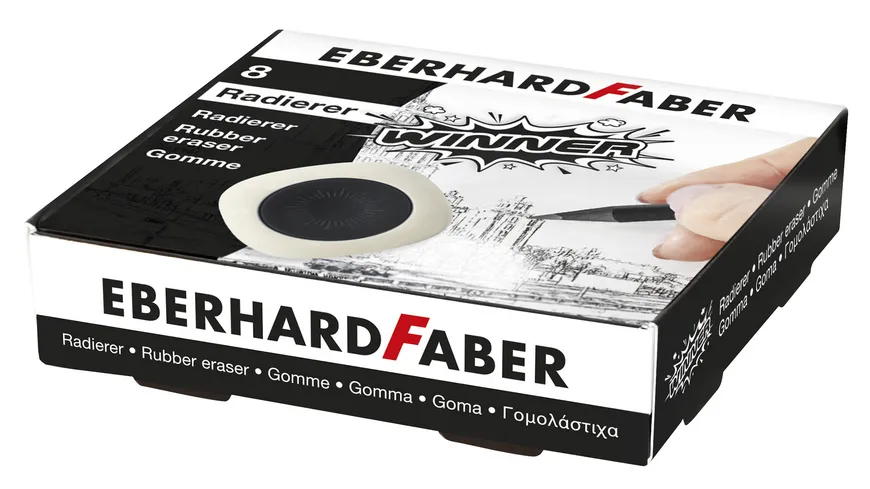 EBERHARD FABER Winner Radierer schwarz-weiß schwarz | weiß