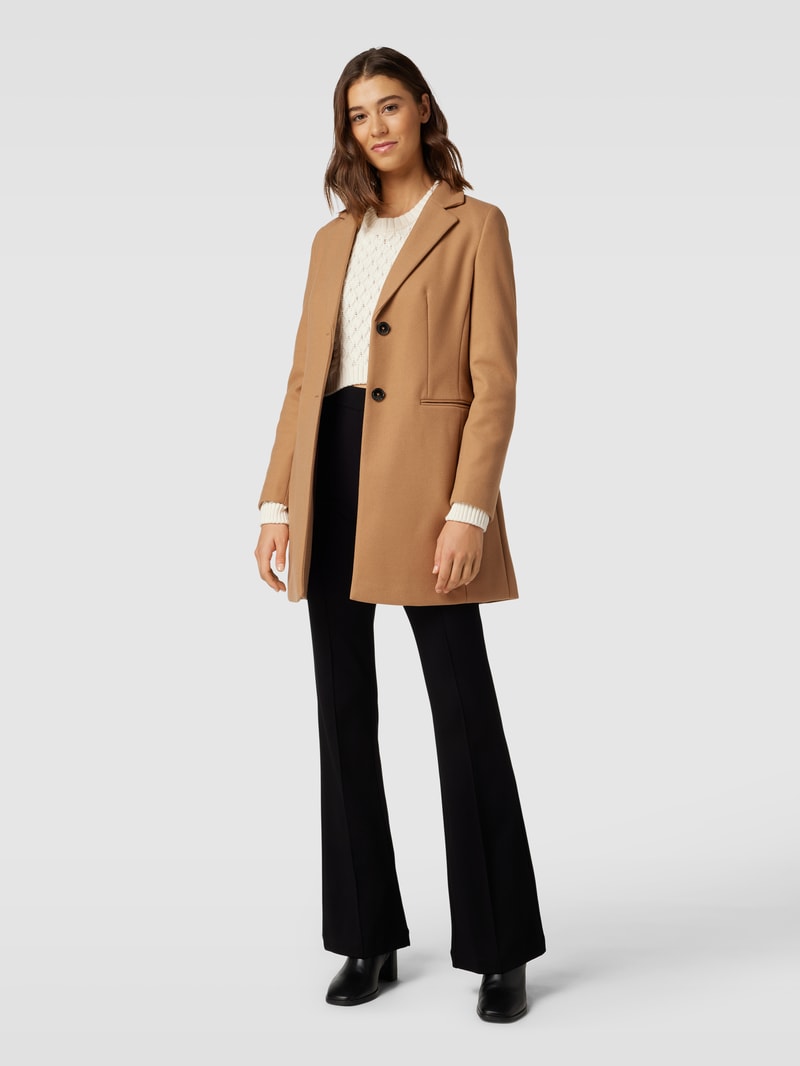 Mantel mit Reverskragen in camel