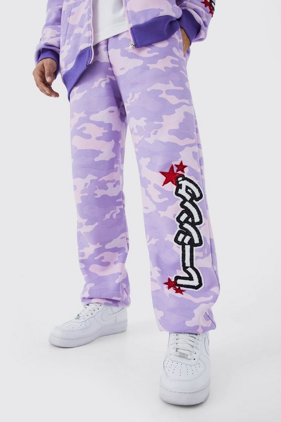 Jogginghose mit Camouflage-Applikation