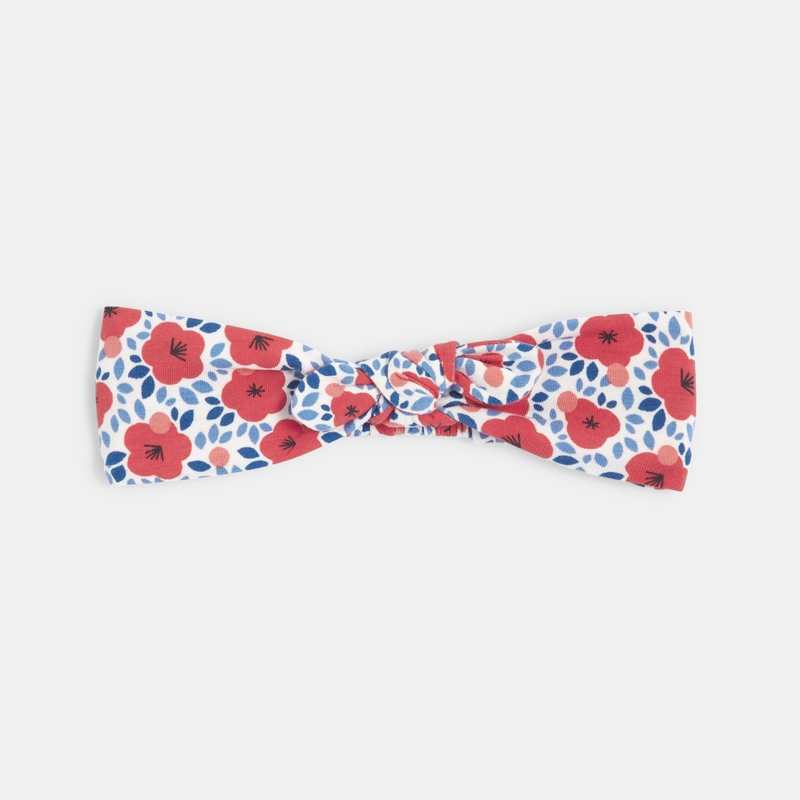 Headband fleuri maille bébé fille