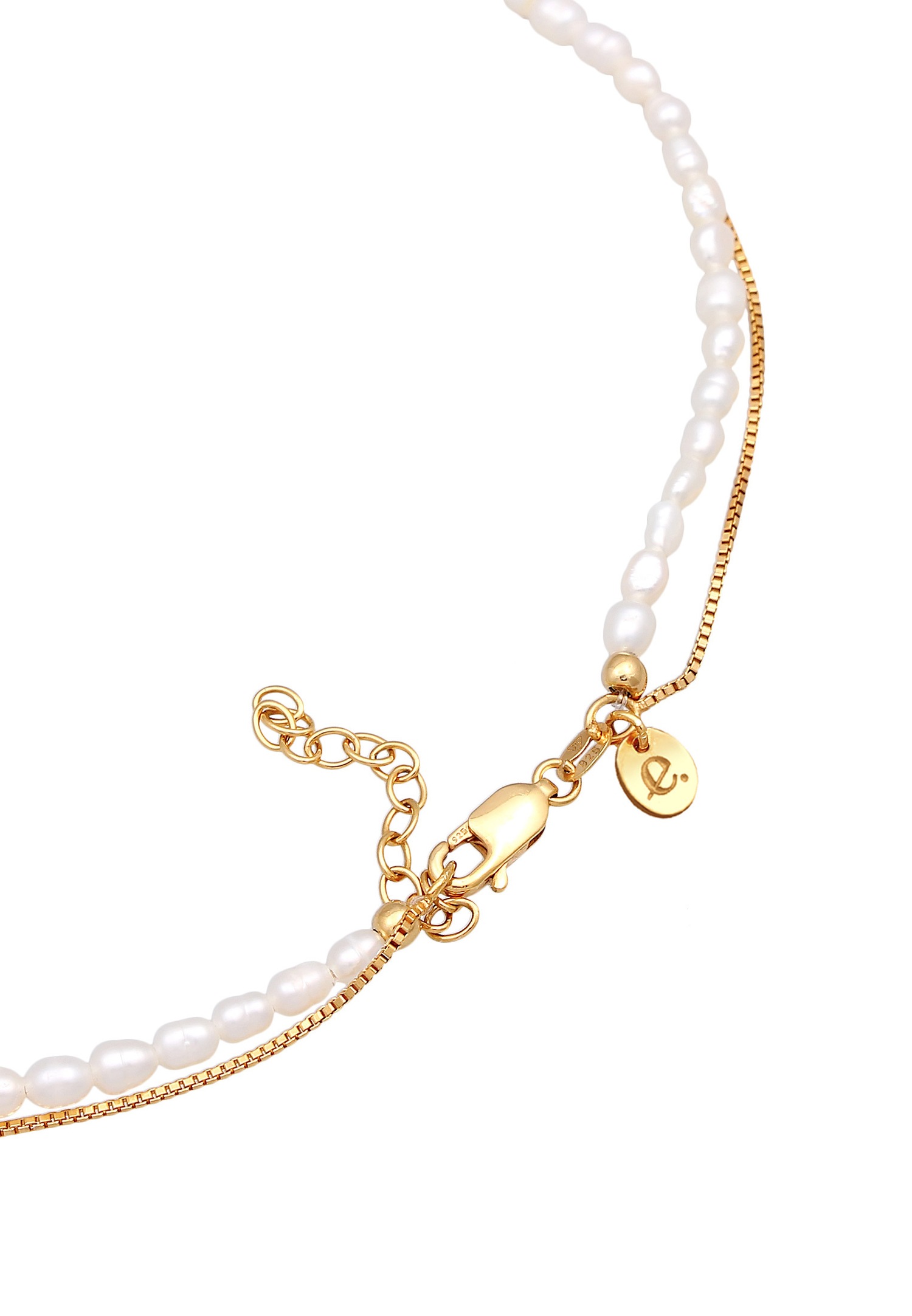 Collana girocollo da donna Elli PREMIUM con ciondolo a forma di sole e perle coltivate d'acqua dolce in argento sterling 925.