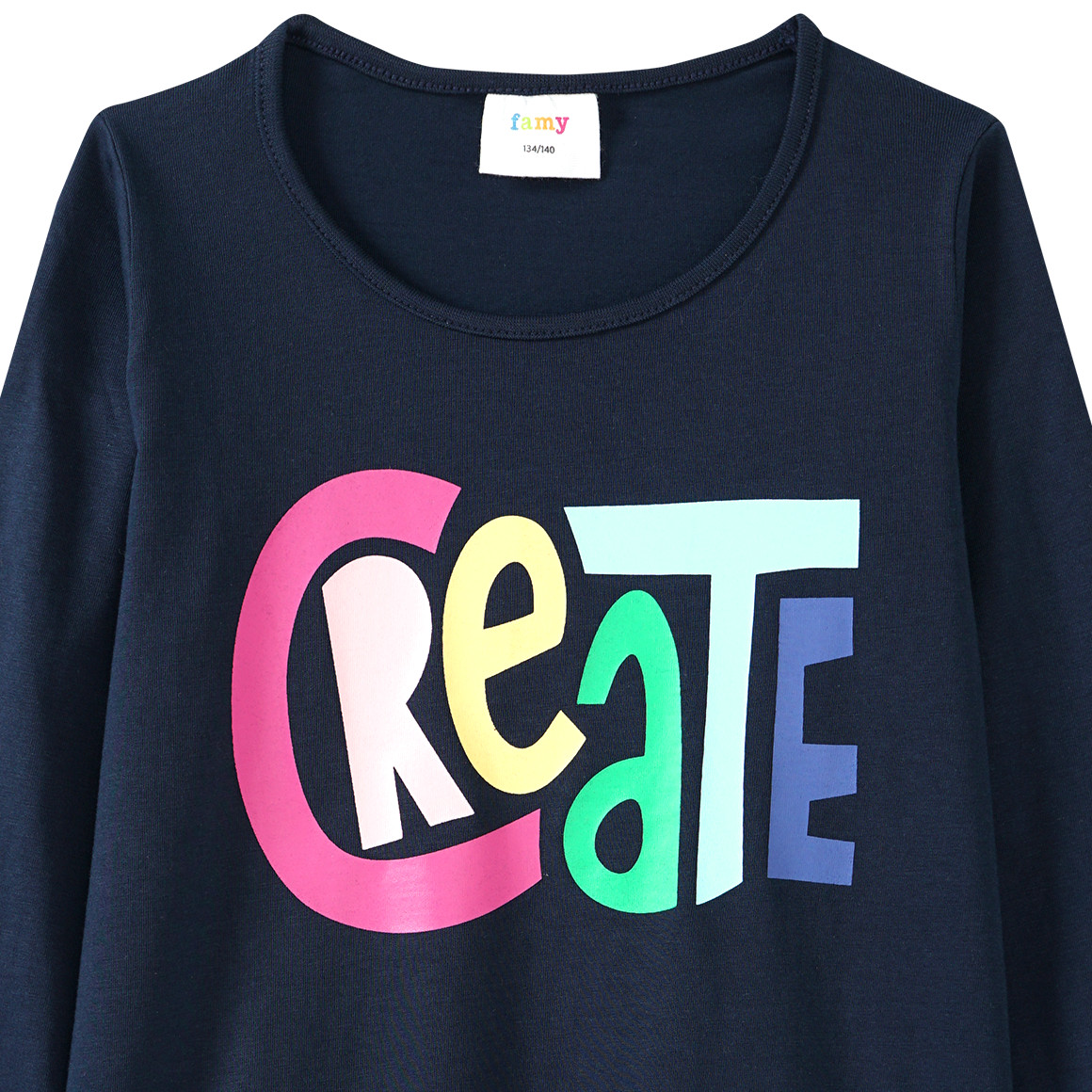 Mädchen Langarmshirt mit Message-Print