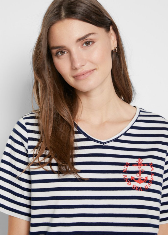 Baumwollshirt, 1/2- Arm