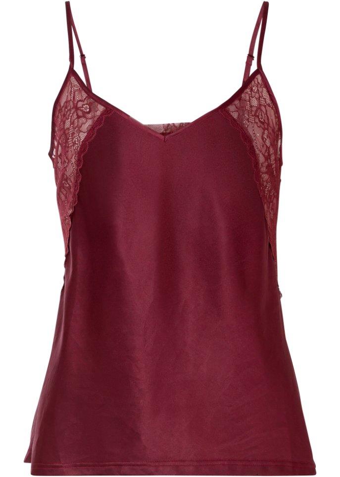 Seiden Top mit edler Spitze