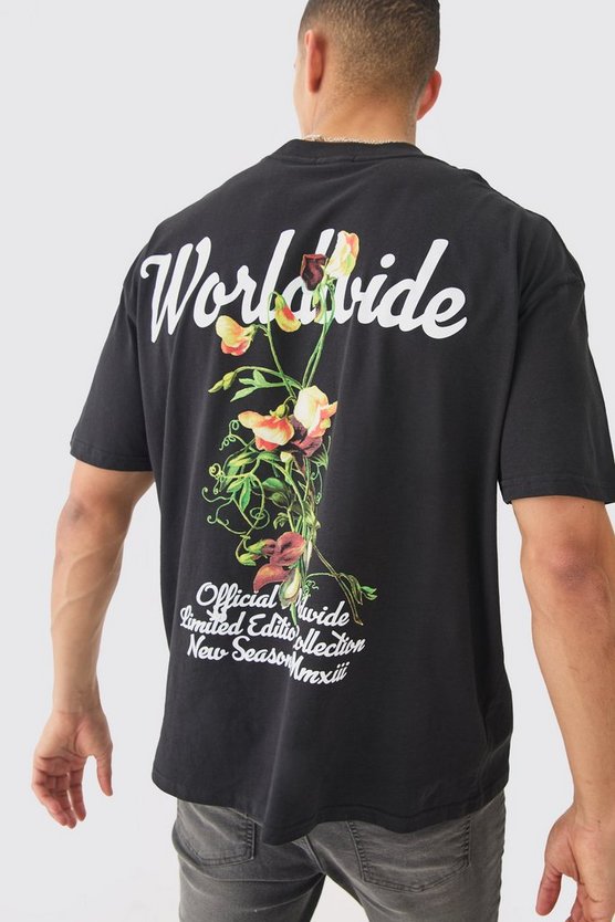 Florales Oversize Worldwide T-Shirt