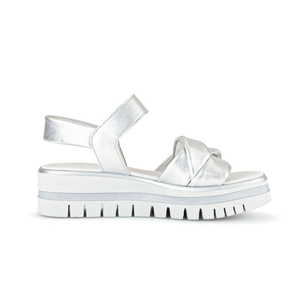 Gabor fashion Plateau Sandale silber