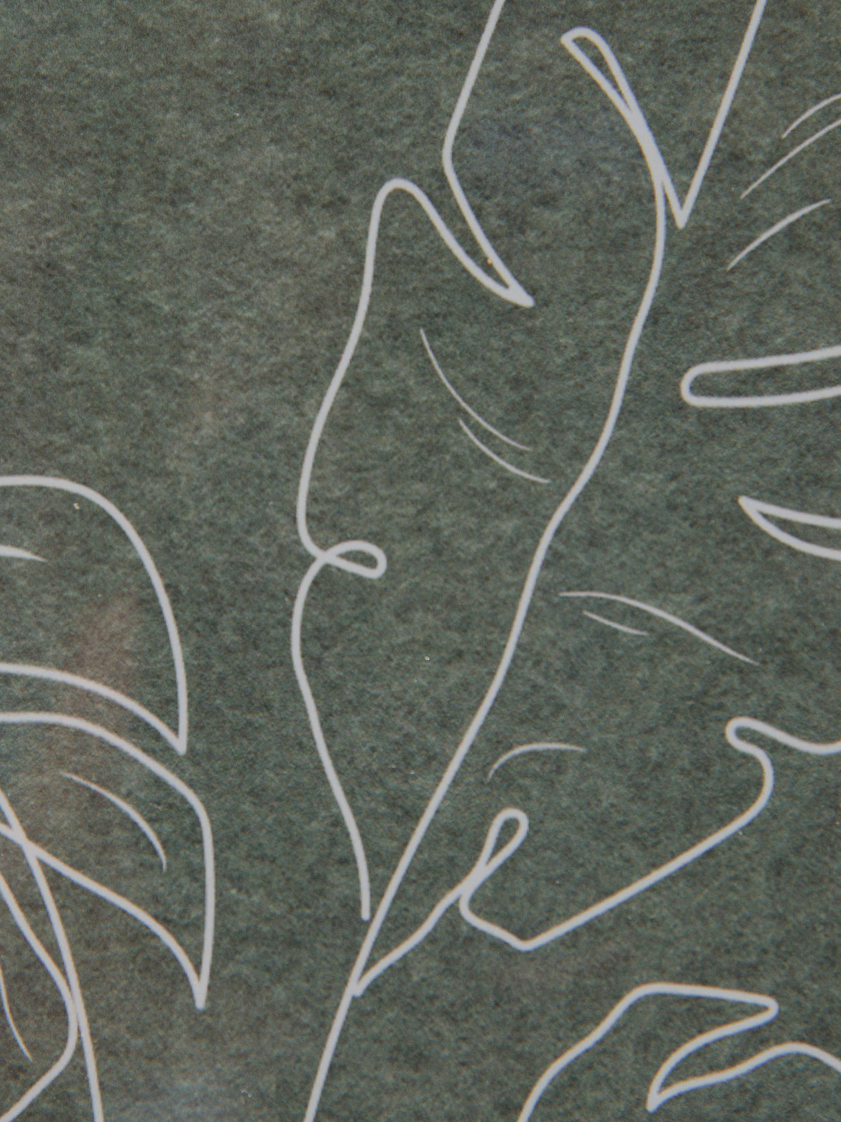 Kirena Leinwand-Druck-Glas, Grün/Weiss