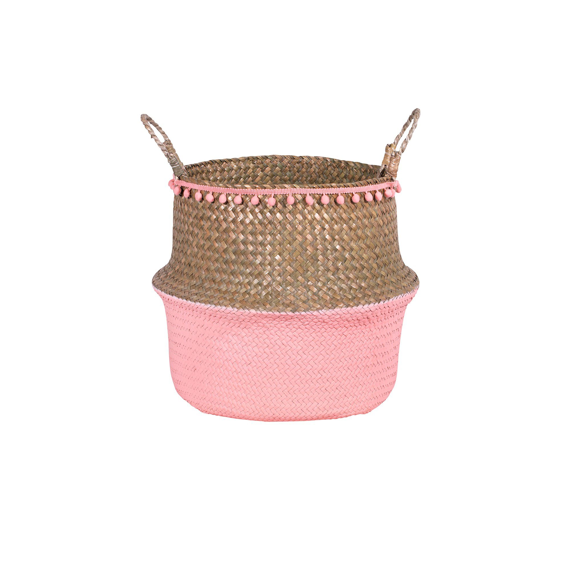 Panier de rangement rétractable en jonc de mer
