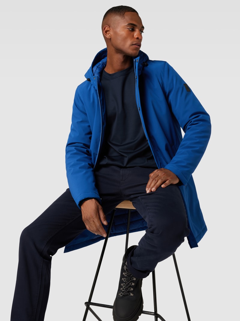Jacke mit Stehkragen Modell 'Madeston' in bleu