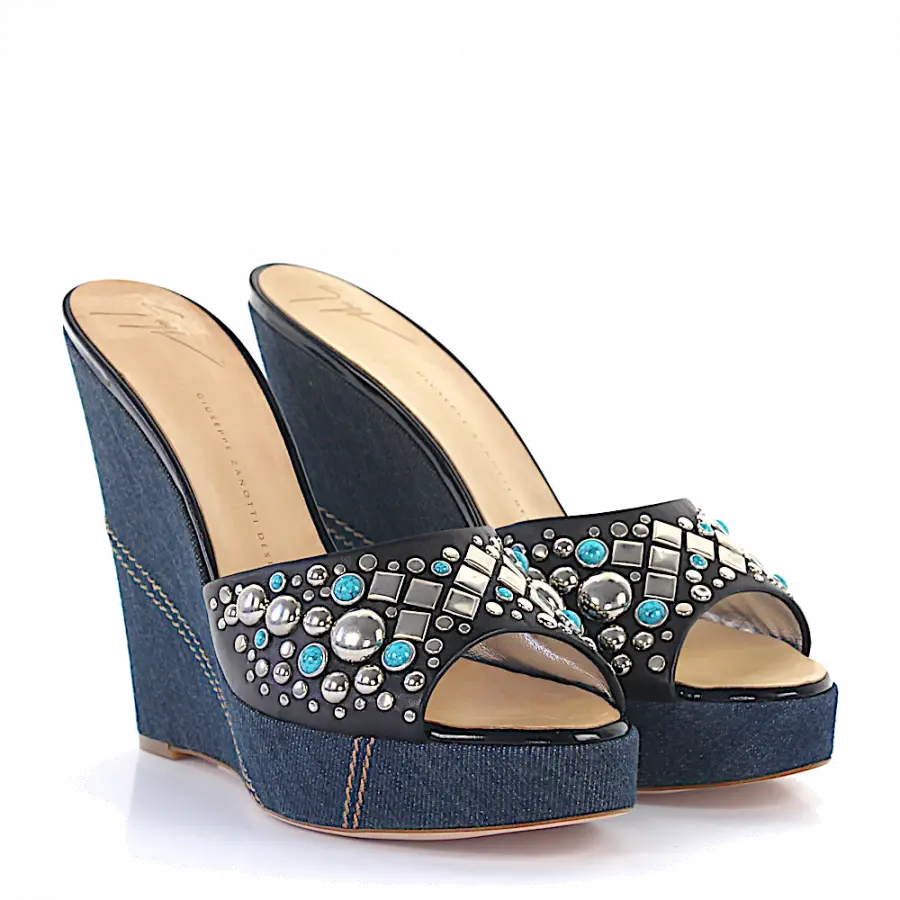 Giuseppe Zanotti - Plateausandalen - blau