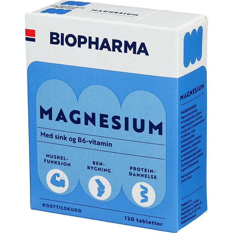 Biopharma Magnesium 120 stk Biopharma