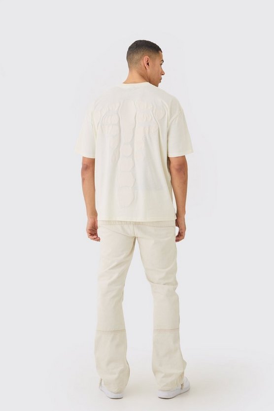 Oversize T-Shirt mit Skelett-Print