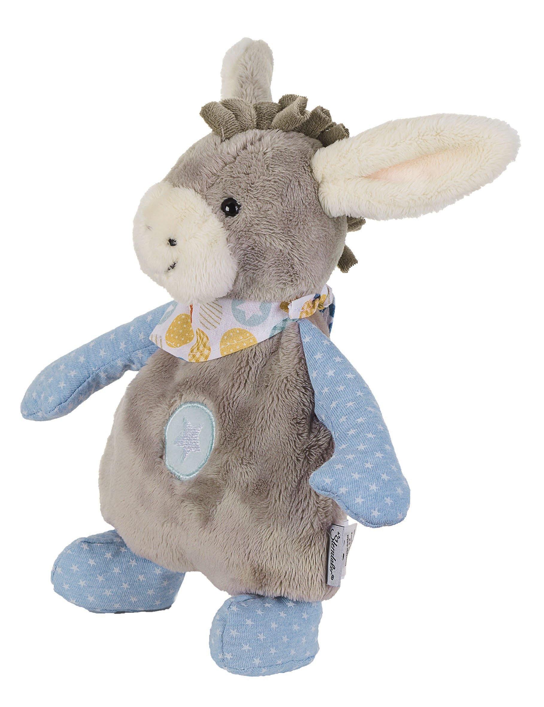 Wärmekissen Esel Emmi in Grau und Blau, 27 cm