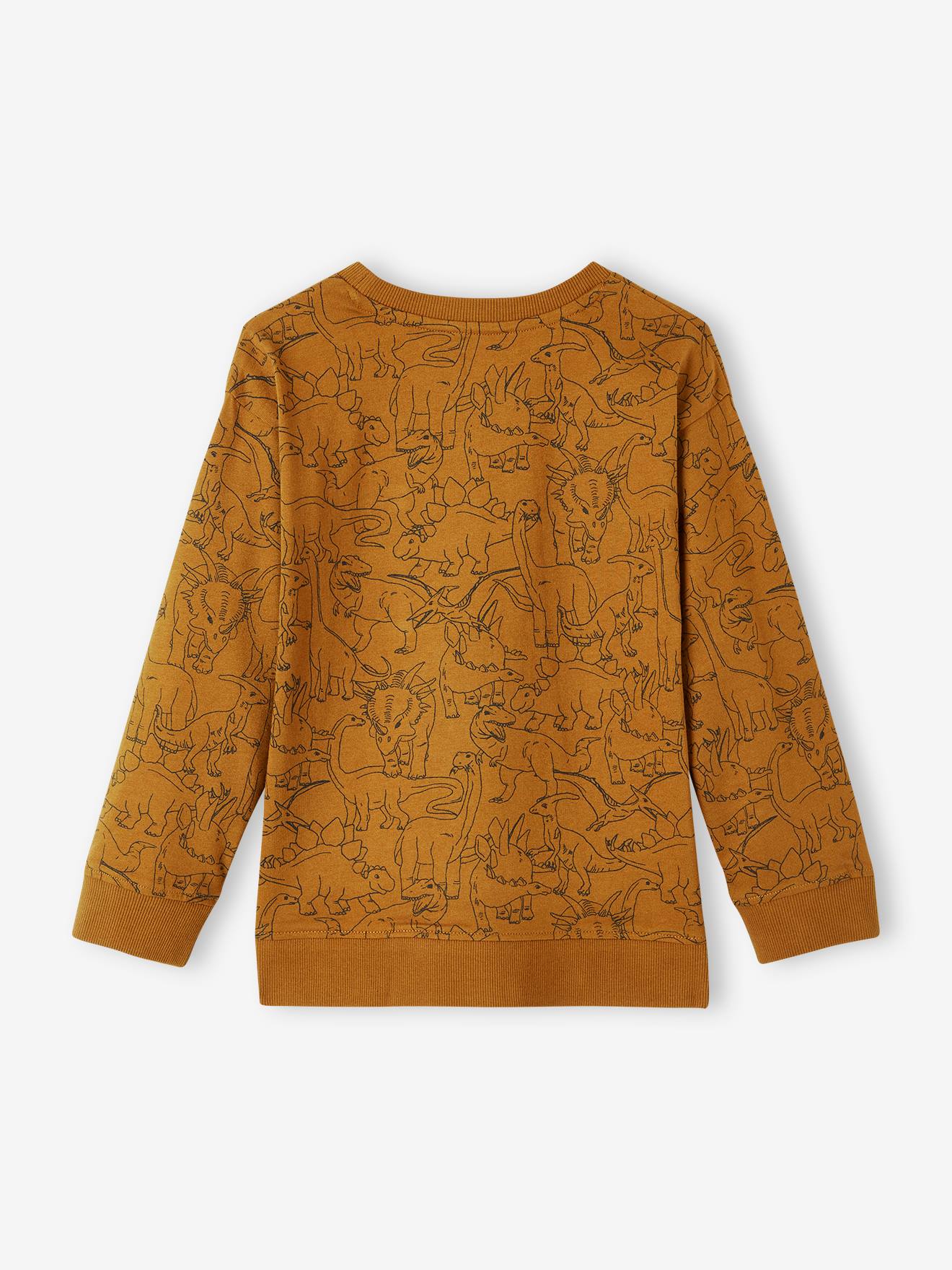 Tee-shirt esprit sweat imprimé garçon ocre