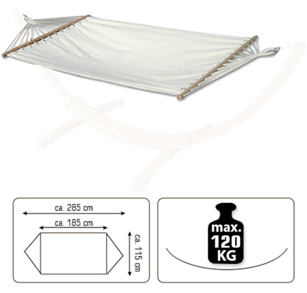 AMANKA 200 x 120 Hängematte mit Gestell