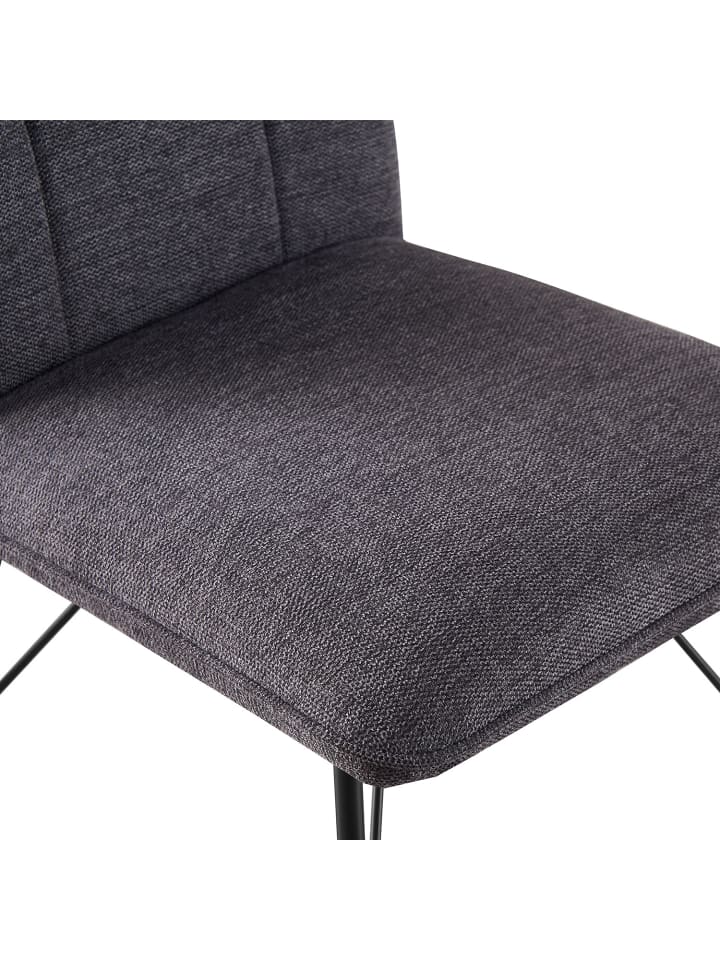 B&D Home 2er-Set: Esszimmerstuhl NELE in Anthrazit - (B)49 x (H)85 x (T)61,5 cm günstig kaufen onesize