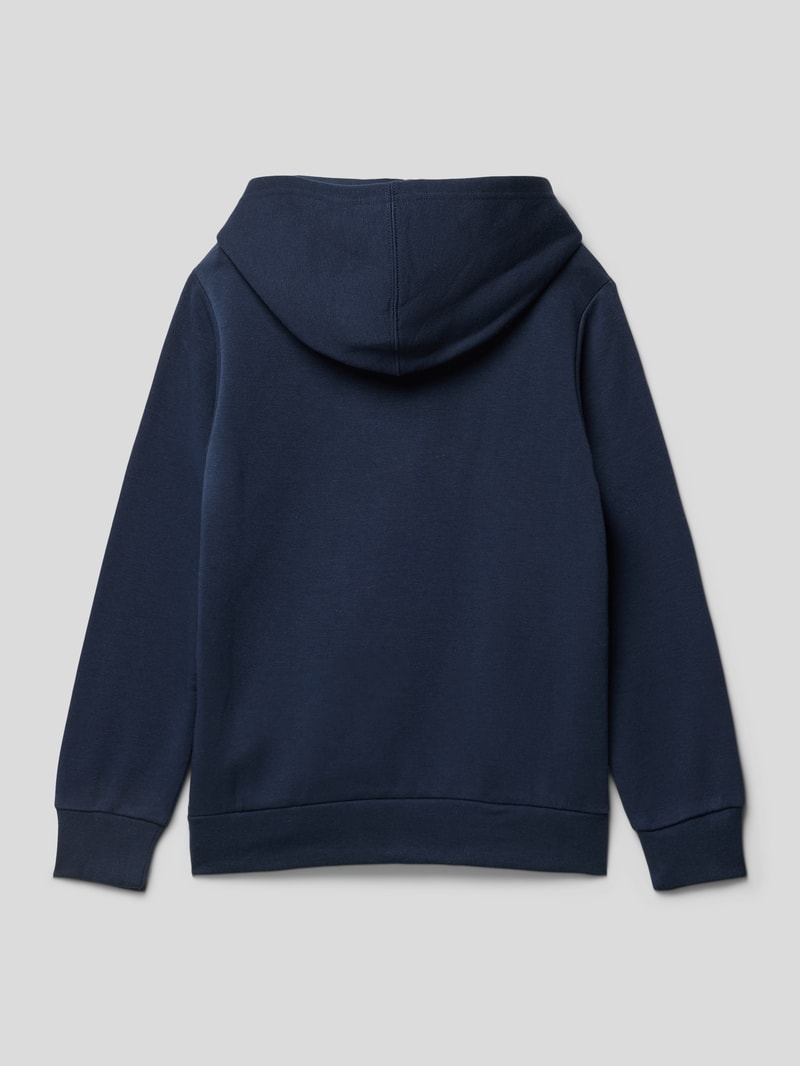 Hoodie mit Logo-Print in marineblau