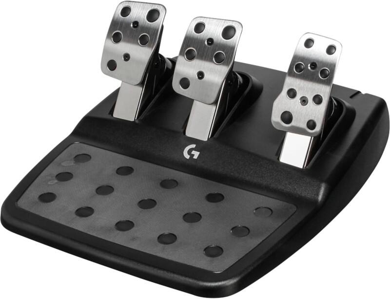 Logitech Lenkrad und Pedal PC, PlayStation 5, PlayStation 4, Xbox Series X/S, Xbox One Leder