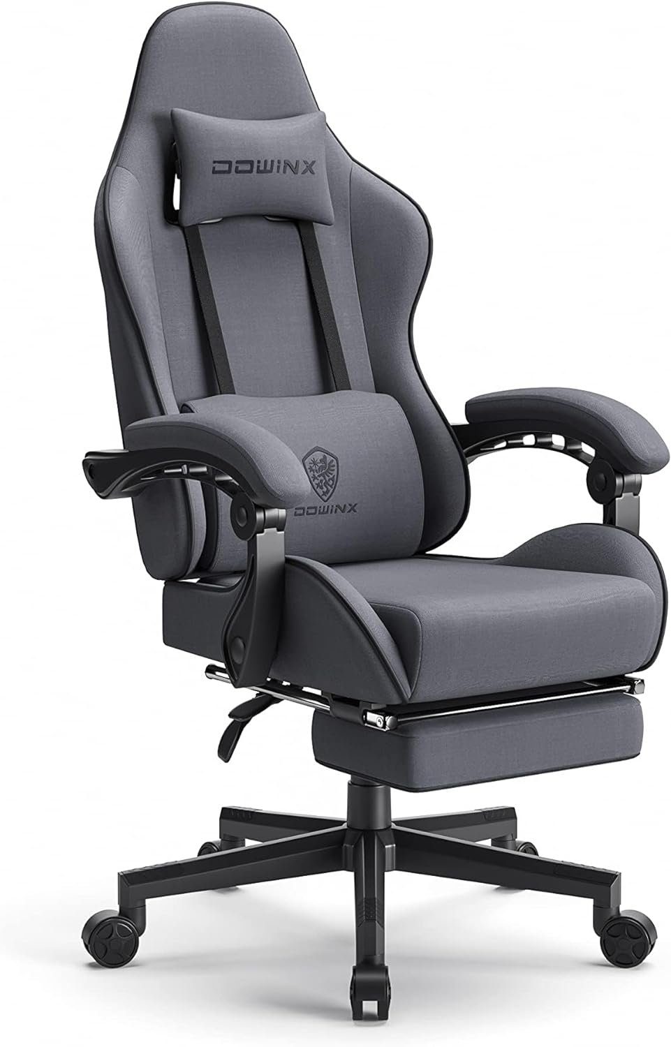Dowinx Gaming-Stuhl Gaming Stuhl Bürostuhl Ergonomisch, Lendenkissen verstellbar (150 kg Belastbar, Zockerstuhl, Zocker, Sessel Gaming, 1 St), Pc Sessel, Computerstuhl, Computer Stuhl, Zockersessel