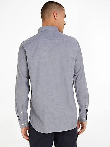 TOMMY HILFIGER Herren Hemd Regular Fit Langarm CORE 1985 FLEX OXFORD